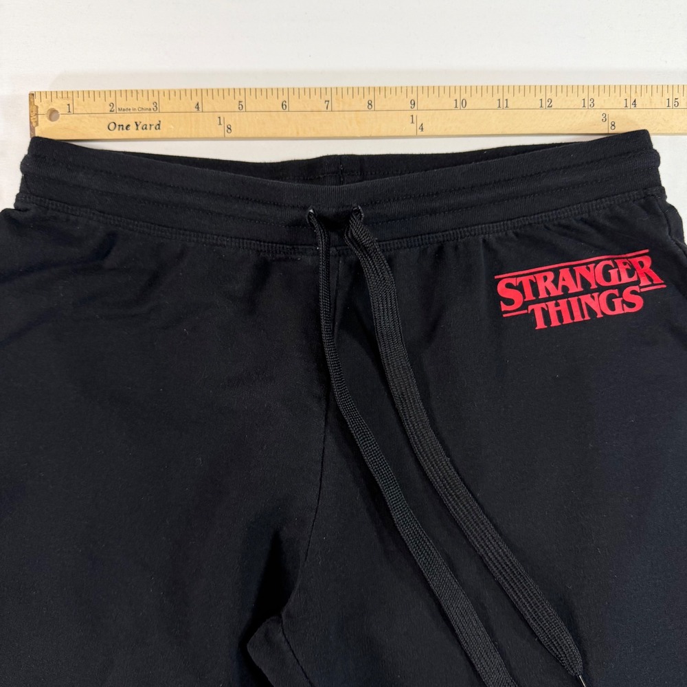 Stranger Things Netflix Official Merchandise Black Joggers Sweatpants Men Medium - Picture 4 of 6